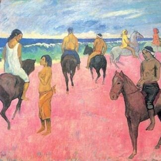Riding on the Beach by Paul Gauguin