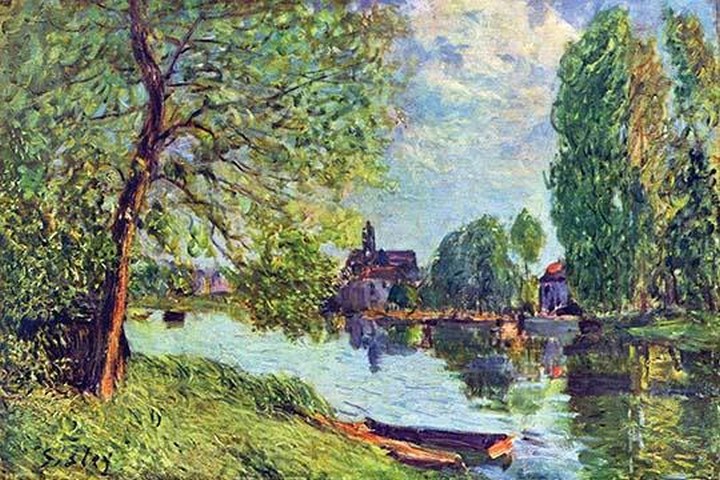 River Landscape at Moret-sur-Loing by Alfred Sisley