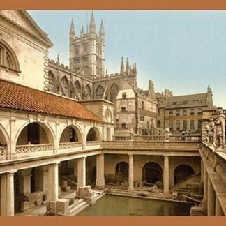 Roman Baths and Abbey at Bath by Detroit Photographic Company