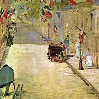 Rue Mosnier with Flags by Edouard Manet