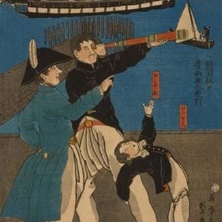Russians Enjoying Themselves on Sunday in Yokohama (Yokohama kyujitsu - Oroshiyajin yuko) by Utagawa Sadahide