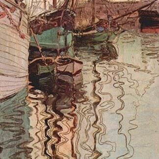 SailBoats in Wollenbewegten Water by Egon Schiele
