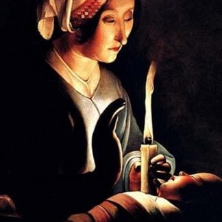 Saint Anna with the Christ Child by La Tour by George De La Tour