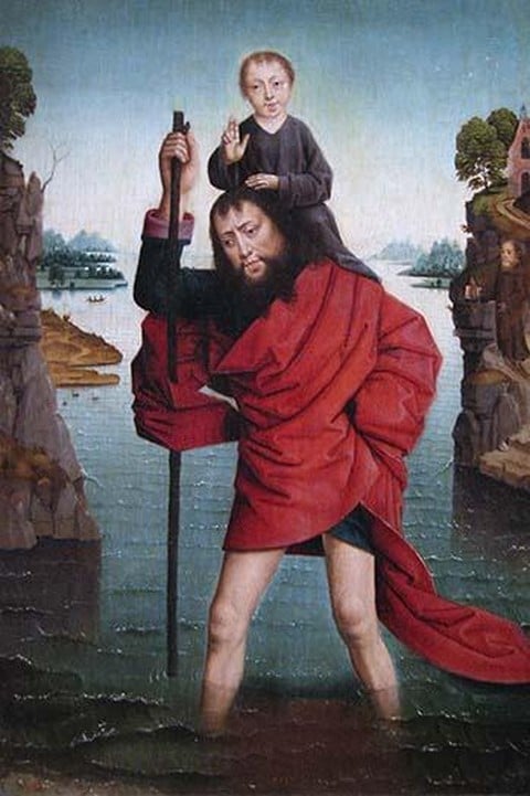 Saint Christopher and the Infant Christ by Dieric Bouts