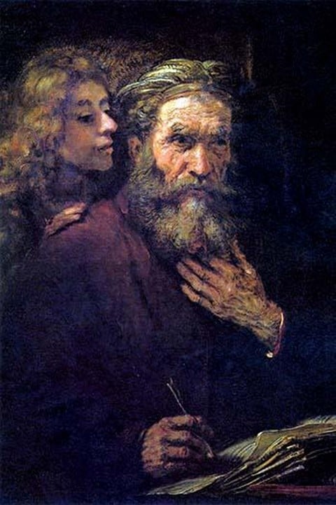 Saint Matthew and the Angel by Rembrandt van Rijn