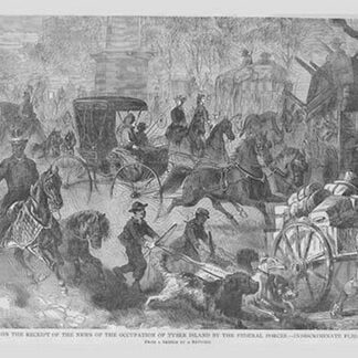 Savannah Citizens abandon city when Federals take Tybee Island by Frank Leslie