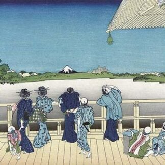 Sazai Hall - 500 Rakanji Temple by Katsushika Hokusai