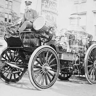 Searchlight on Horse Drawn Steam Boiler Fire Truck
