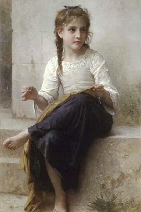Sewing by William Bouguereau