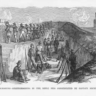 Sharpshooters at the Siege of Vicksburg in their Rifle Pits by Frank Leslie