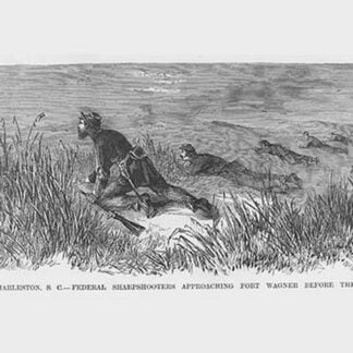 Sharpshooters before Fort Wagner in the Siege of Charleston by Frank Leslie