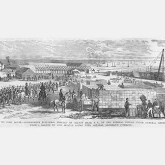 Sherman Builds Government Buildings at Port Royal by Frank Leslie