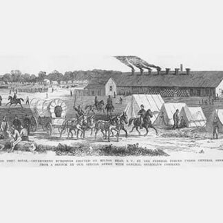 Sherman's Government Buildings at Port Royal by Frank Leslie