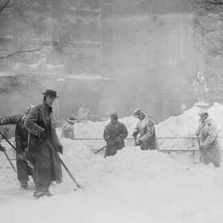 Shoveling Snow in City Hall Park