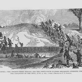 Siege of Vicksburg after Mine explosion by Frank Leslie
