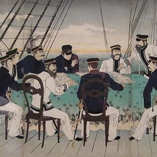 Sino-Japanese War: Naval Officers Discussing Strategy to Be Used in the War against China