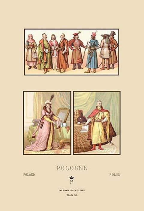 Sixteenth Century Fashions of the Polish Nobility by Auguste Racinet