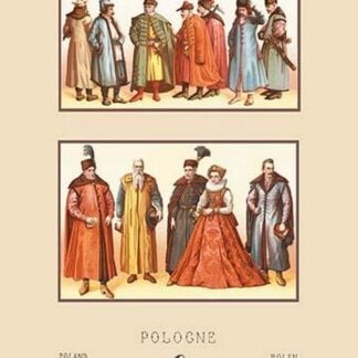 Sixteenth Century Fashions of the Polish Nobility by Auguste Racinet