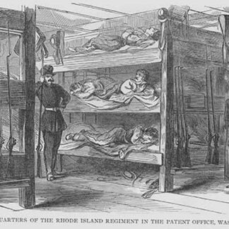 Sleeping Quarters of the Rhode Island Regiment by Frank Leslie