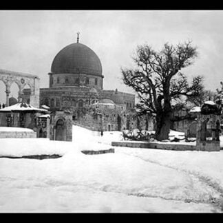 Snow in Jerusalem at the Mosque