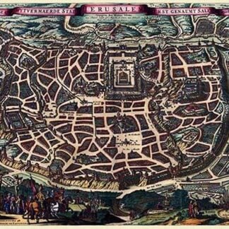 Solomon's Temple - Jerusalem by Braun Hogenberg