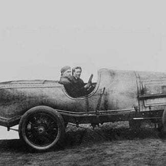 Space Age Car with fins in design far ahead of its time with seated race car driver and known as a 'Richard Special'