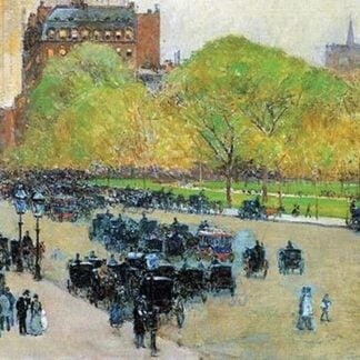 Spring morning in the heart of Manhattan by Frederick Childe Hassam