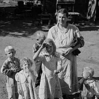 Squatter Family in Shack Town by Dorothea Lange