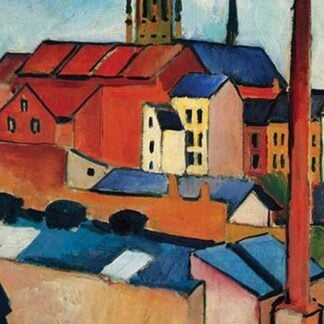 St. Mary's Church with Houses and Chimney by August Macke