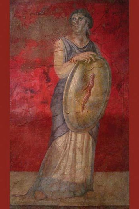Standing Woman Holding a Shield - Boscoreale