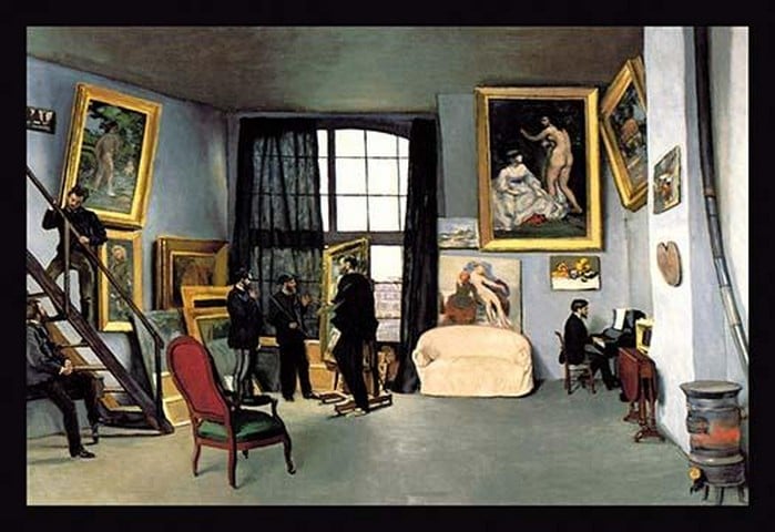 Studio from 9 rue de la Condamine by Frederic Bazille
