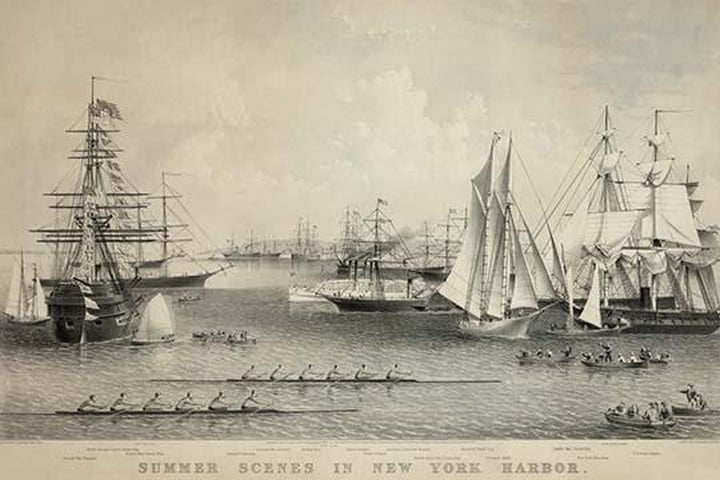 Summer scenes in New York Harbor