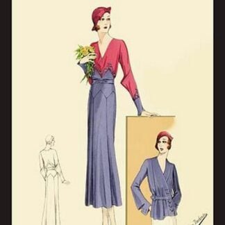 Sunday Dress in Periwinkle and Magenta by Atelier Bachwitz