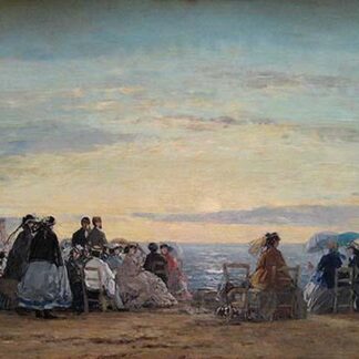 Sunset on the Beach by Eugene Boudin