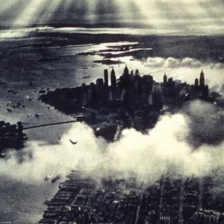 Sunset over New York City by Fairchild Aerial Surveys Inc.