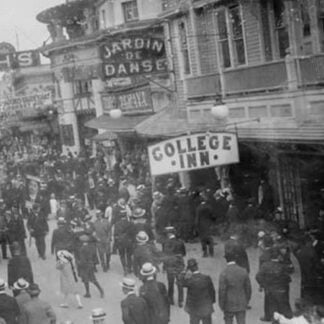 Surf Avenue Main Thoroughfare at Coney Island Alive with Shops and Tourists