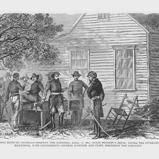 Surrender Negotiations between Sherman & Johnston at Bennett's House by Frank Leslie