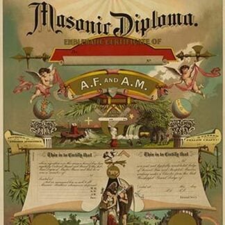 Symbols - Masonic Diploma by Strobridge & Gerlach