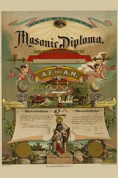 Symbols - Masonic Diploma by Strobridge & Gerlach