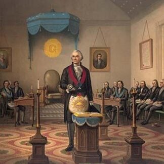 Symbols - Washington as a Free Mason by Strobridge & Gerlach