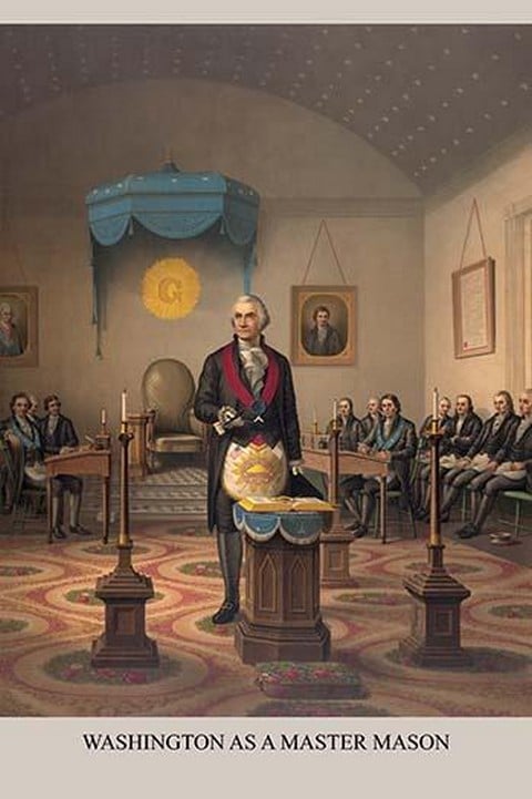 Symbols - Washington as a Free Mason by Strobridge & Gerlach