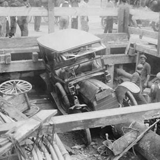 Taxicab Falls into New York's 7th Avenue Subway Excavation