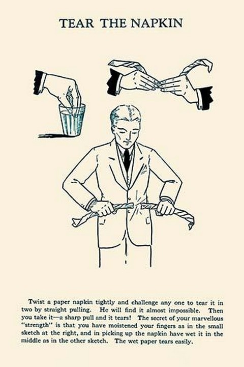 Tear the Napkin by Harry Houdini
