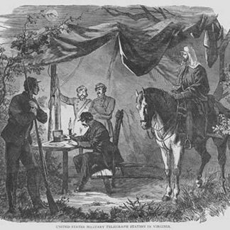 Telegraphic Station in Virginia by Frank Leslie