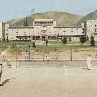 Tennis Match at a Resort