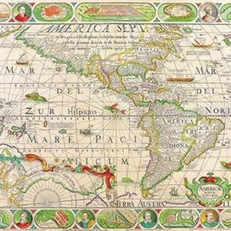 The Americas at the Time of Columbus Prited in 1658 by Nicolas Visscher