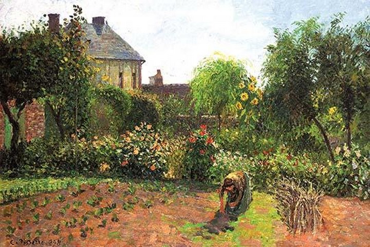 The Artist Garden at Eragny by Camille Pissarro