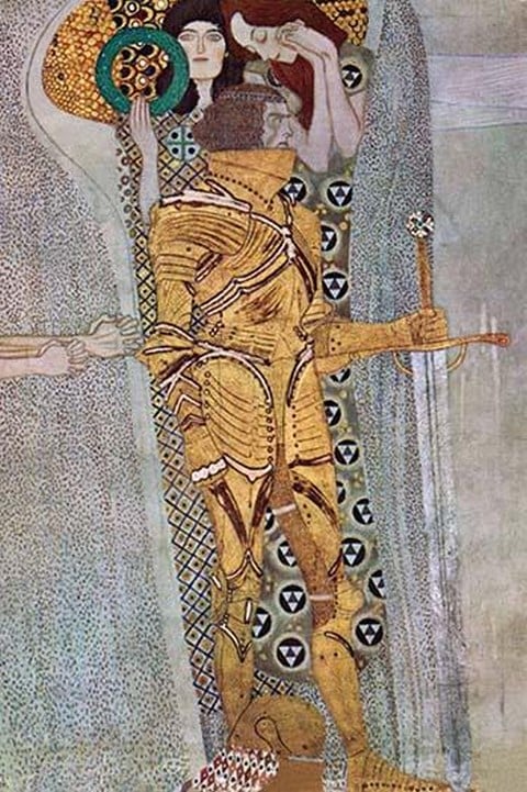 The Beethoven Frieze (detail) by Gustav Klimt