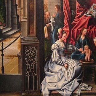 The Birth and Naming of Saint John the Baptist; (verso) Trompe-l'oeil with Painting of The Man of Sorrows by Bernaert Van Oerly