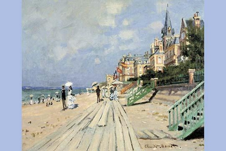 The Boardwalk at Trouville by Claude Monet